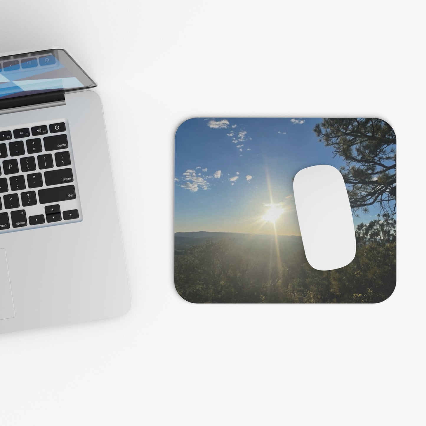 Rectangle Mouse Pad - Sun in Mount Zion Picture - Graleske