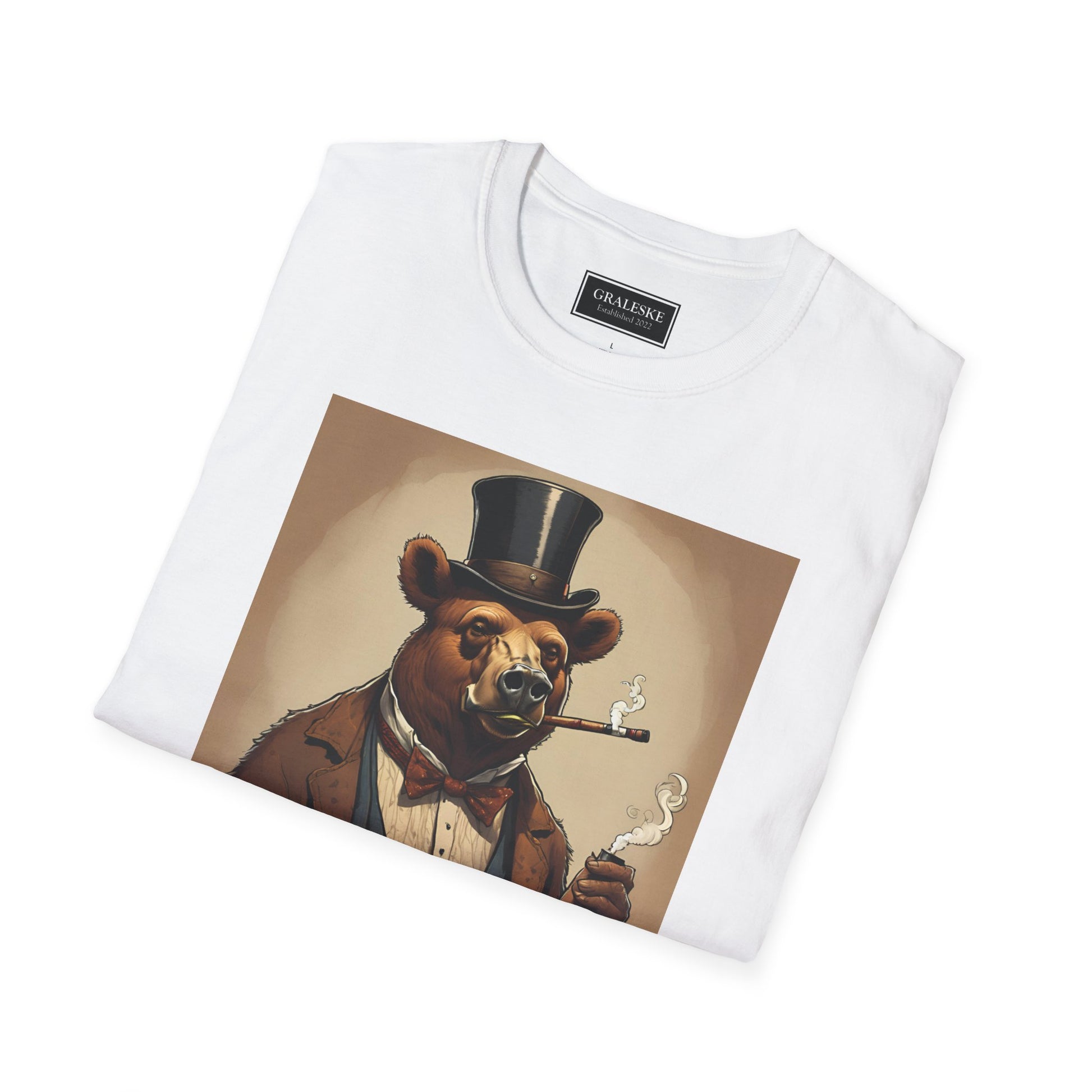 Bear Softstyle T-Shirt - Vintage Old Timey Design - Graleske