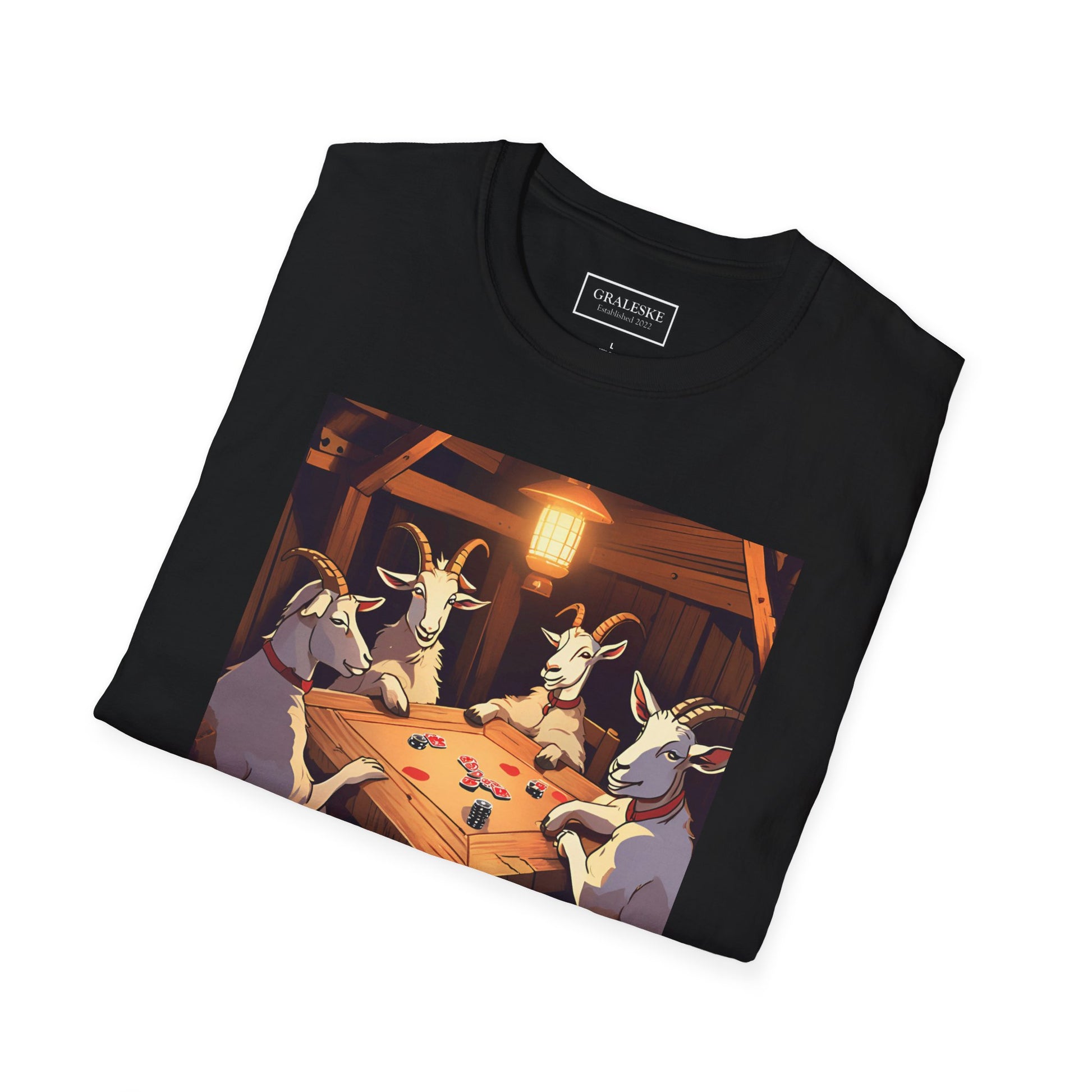 Goats playing poker - Unisex T-Shirt - Graleske