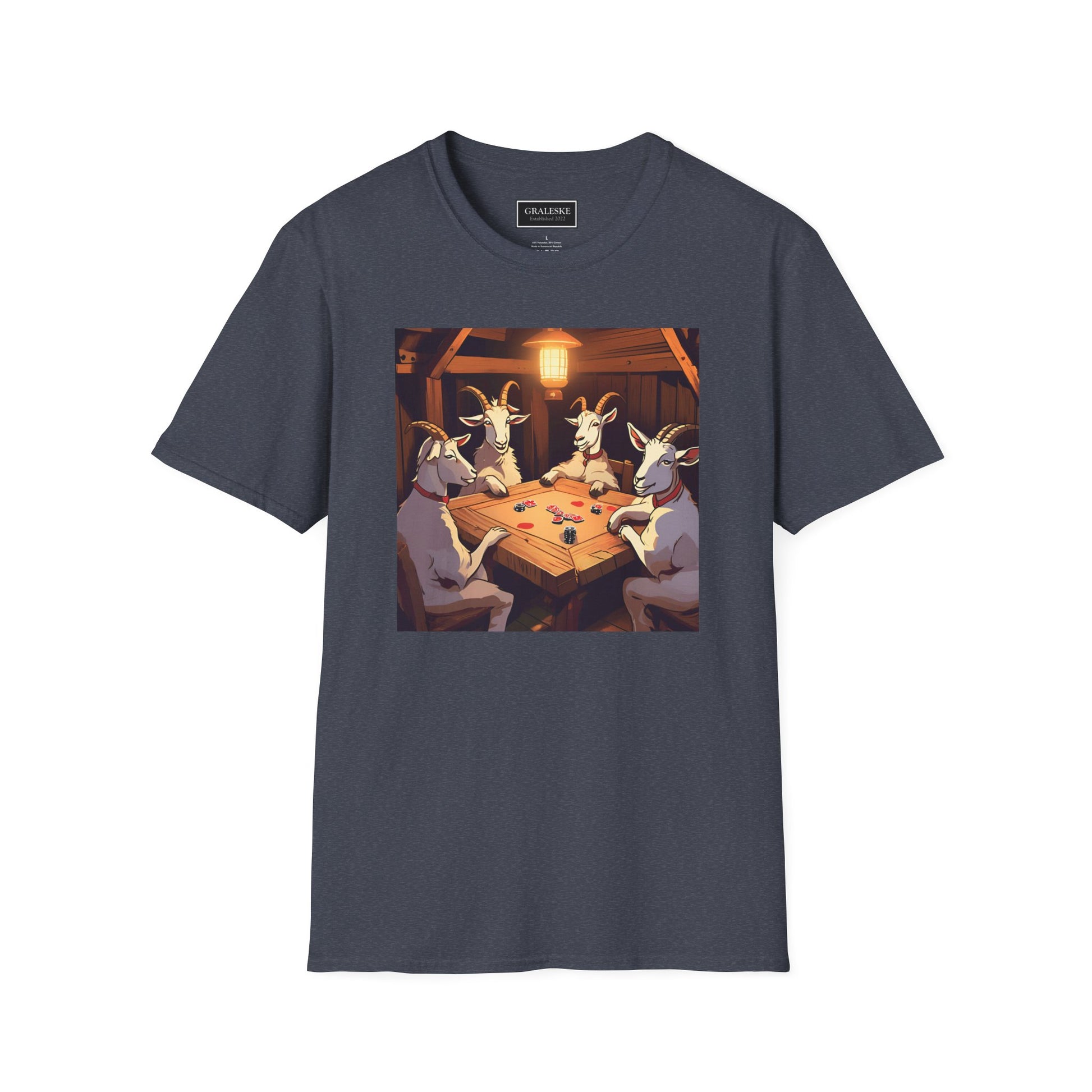 Goats playing poker - Unisex T-Shirt - Graleske