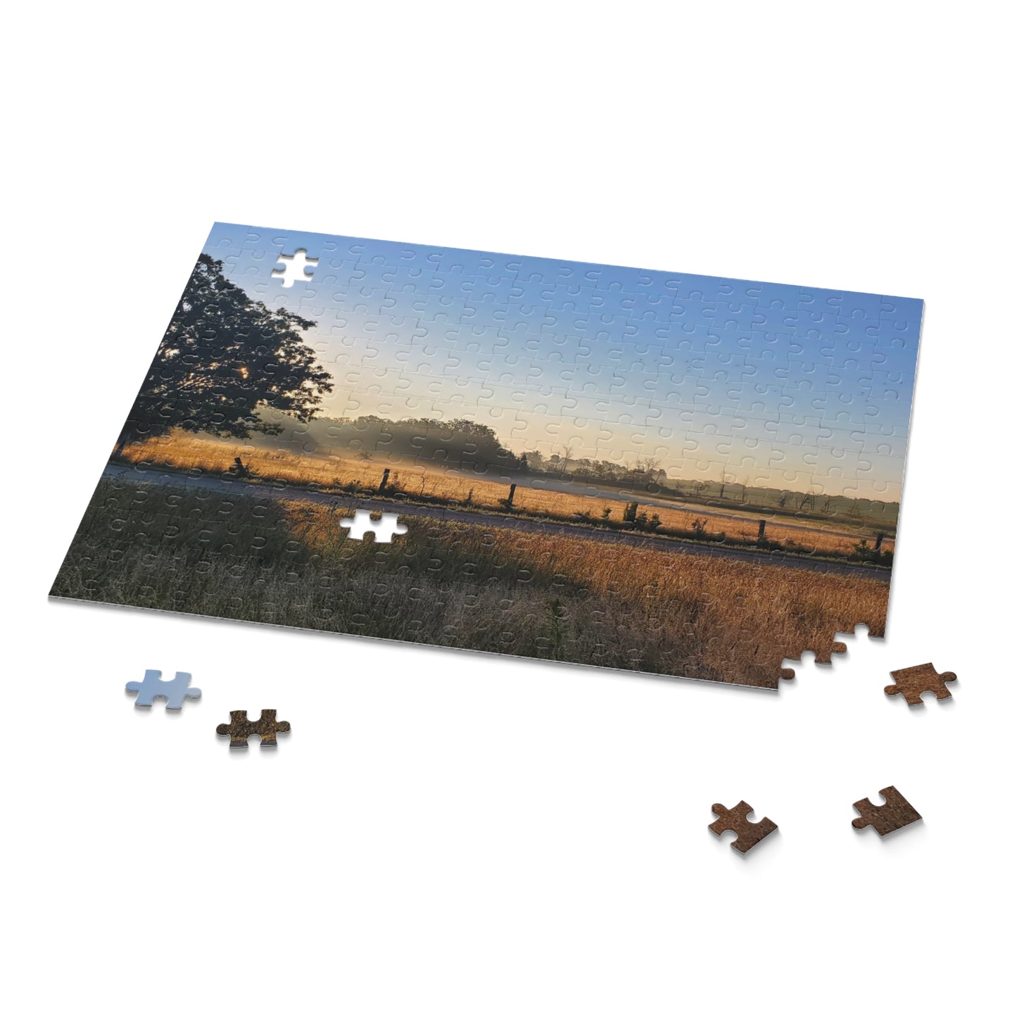 Fall sunrise over lowlands 2022 - Puzzle (120, 252, 500-Piece) - Graleske